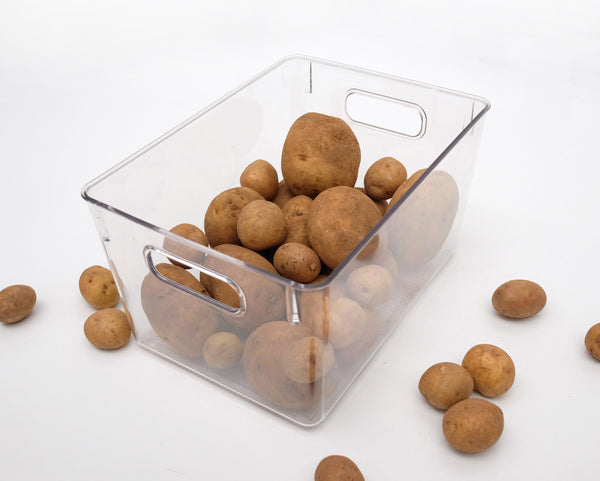Clear Stax Storage Bin - Clear Transparent Multipurpose Storage Bin