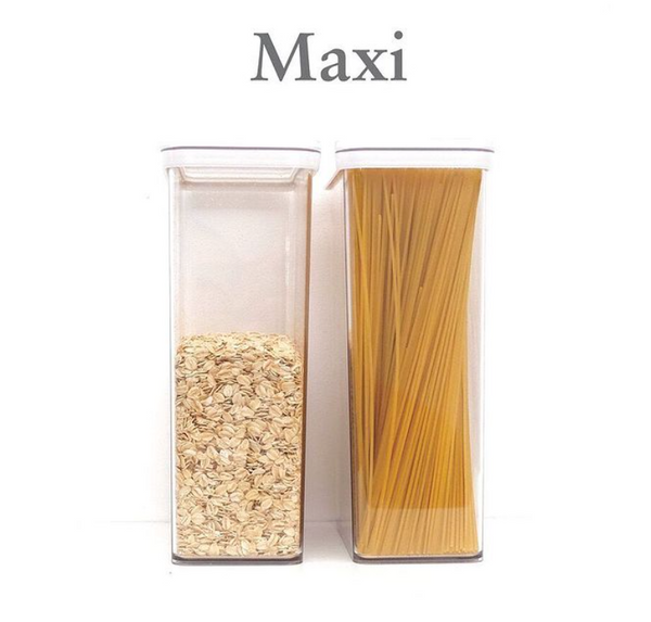 Clear Stax Pancan - Clear Transparent Food Pantry Canister / Container / Organizer / Decanter