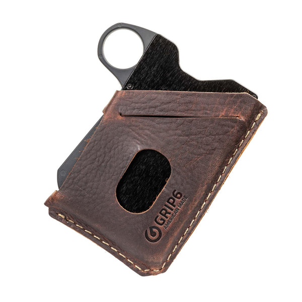 Grip6 RFID Wallet (With Loop, Brown Leather) - Neat Street Philippines