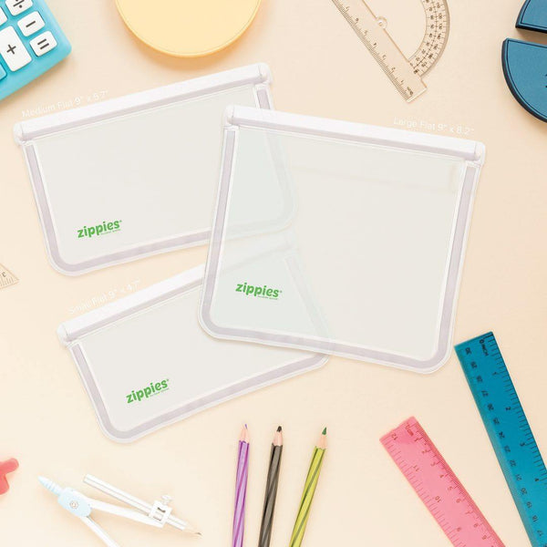 Zippies Medium Lay Flat Reusable Bags (Pack of 3) - White - Neat Street Philippines