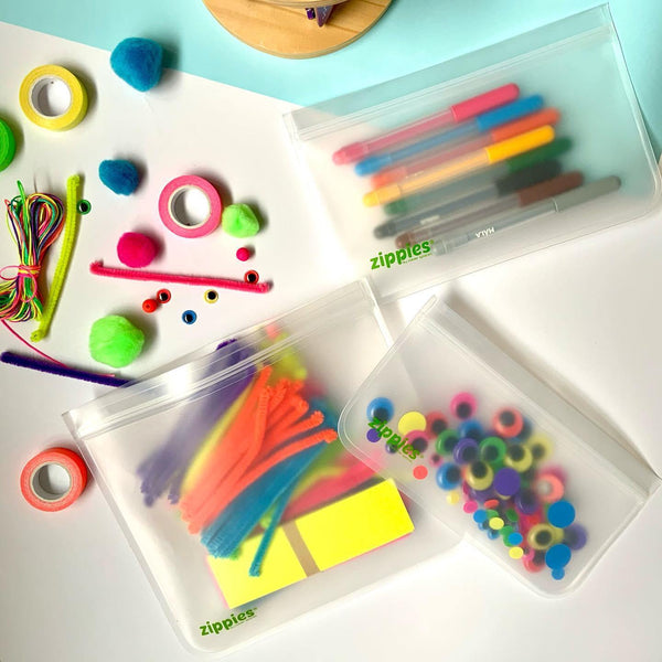 Zippies Medium Lay Flat Reusable Bags (Pack of 3) - White - Neat Street Philippines