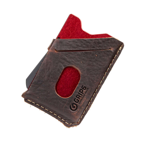 Grip6 RFID Wallet (No Loop, Brown Leather) - Neat Street Philippines