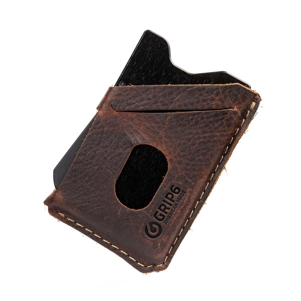 Grip6 RFID Wallet (No Loop, Brown Leather) - Neat Street Philippines