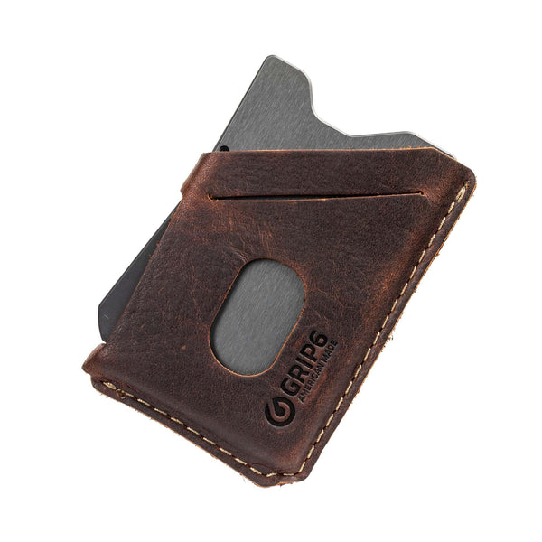 Grip6 RFID Wallet (No Loop, Brown Leather) - Neat Street Philippines