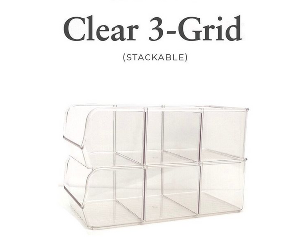 Clear Stax Storage Bin - Clear Transparent Multipurpose Storage Bin