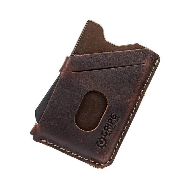 Grip6 RFID Wallet (No Loop, Brown Leather) - Neat Street Philippines
