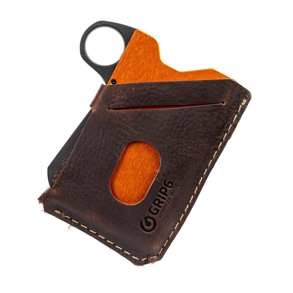 Grip6 RFID Wallet (With Loop, Brown Leather) - Neat Street Philippines