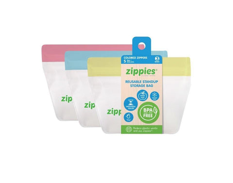 Zippies Small Reusable Stand Up Bags (Pack of 3) - Colored - Neat Street Philippines