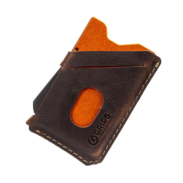 Grip6 RFID Wallet (No Loop, Brown Leather) - Neat Street Philippines