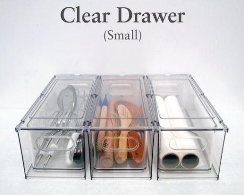 Clear Stax Drawers - Clear Transparent Stackable Multipurpose Drawers