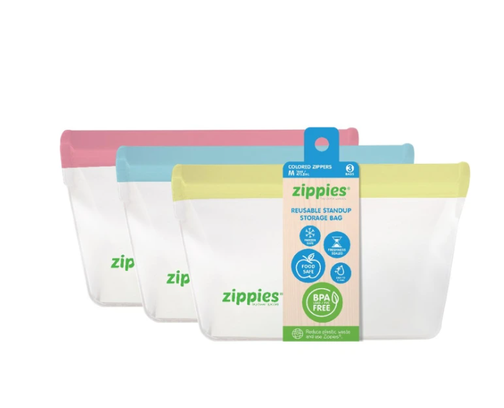 Zippies Large Reusable Stand Up Bags (Pack of 3) - Colored - Neat Street Philippines